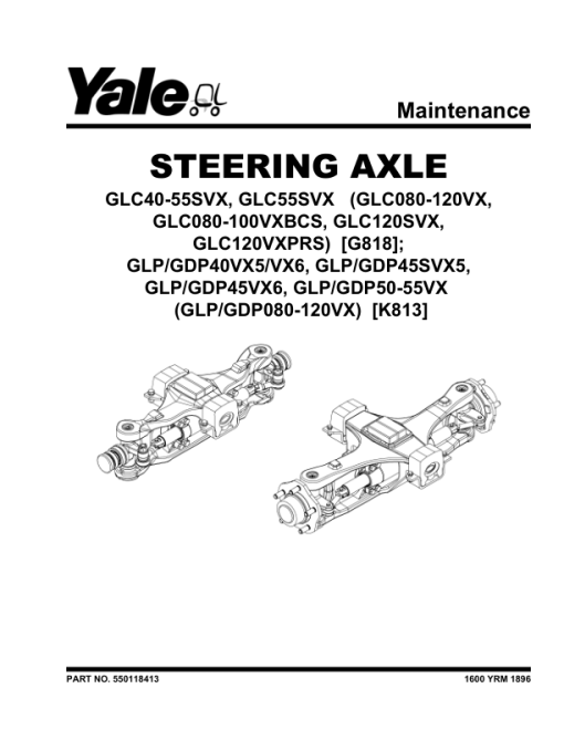 Yale GDP080VX, GDP090VX, GDP100VX, GDP110VX, GDP120VX Forklift K813 Series Repair Manual - Image 4