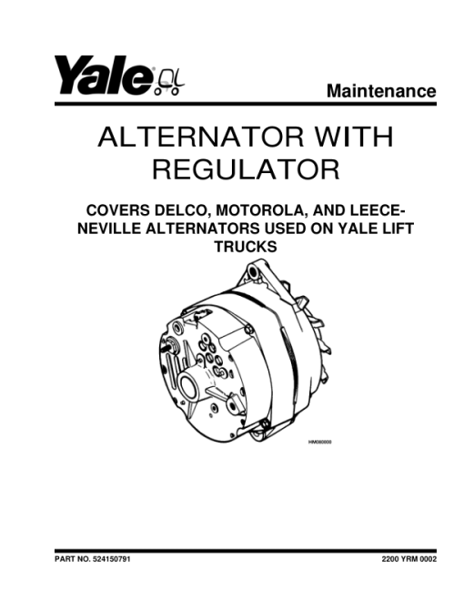 Yale GDP130EB, GDP140EB, GDP160EB Forklift B877 Service Repair Manual