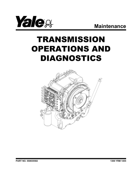 Yale GDP130EC, GDP140EC, GDP160EC Forklift E877 Series Repair Manual