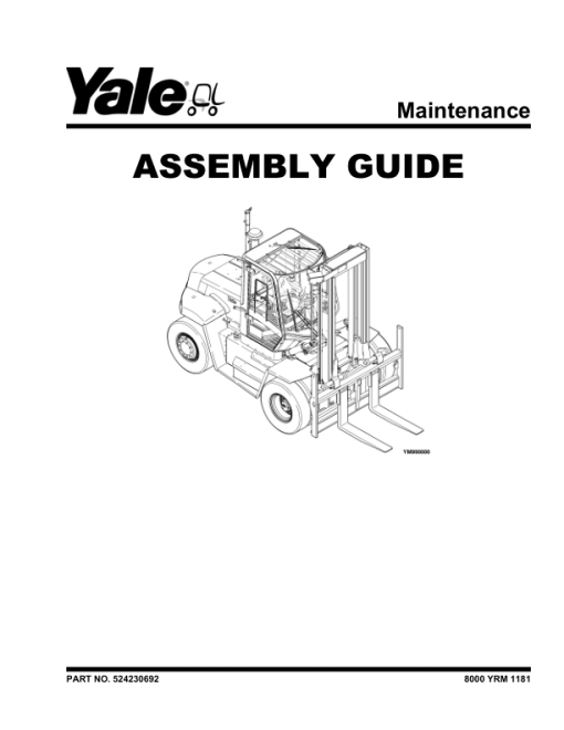 Yale GDP130EC, GDP140EC, GDP160EC Forklift F877 Series Repair Manual