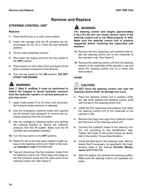 Yale GDP130EC, GDP140EC, GDP160EC Forklift G877 Series Repair Manual - Image 2