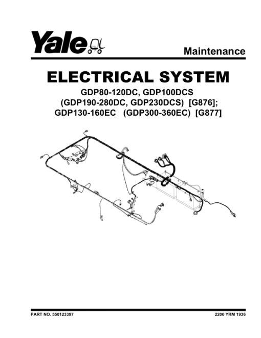 Yale GDP130EC, GDP140EC, GDP160EC Forklift G877 Series Repair Manual - Image 3