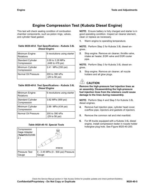 Yale GDP135VX, GDP155VX, GDP135VX, GDP155VX Forklift D878 Series Repair Manual - Image 4