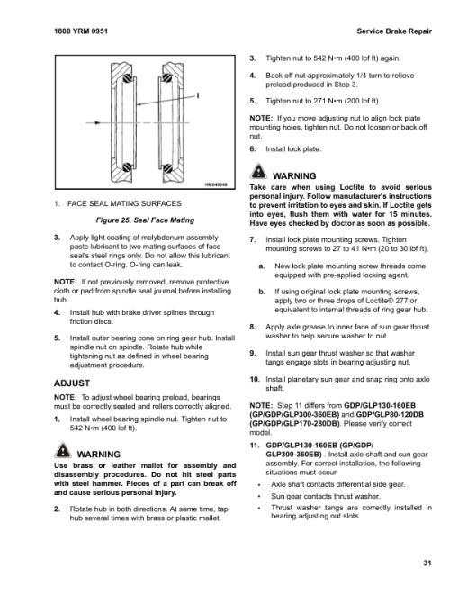 Yale GDP170DB, GDP190DB, GDP210DB, GDP230DB, GDP250DB, GDP280DB Forklift D877 Series Repair Manual - Image 5