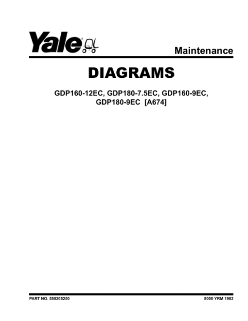 Yale GDP180-9EC, GDP160-12EC, GDP160-9EC, GDP180-7.5EC Forklift A674 Service Repair Manual - Image 3