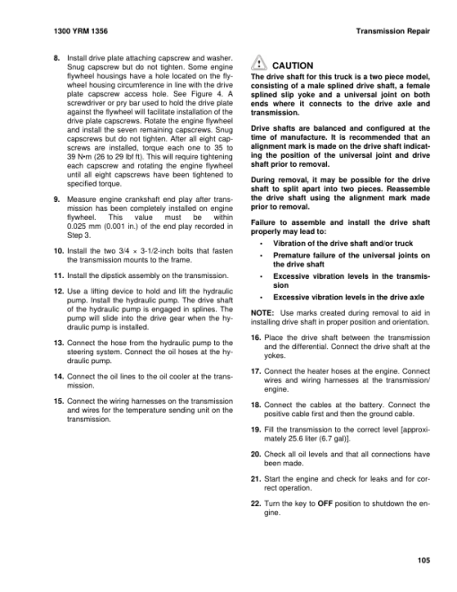 Yale GDP190DC, GDP210DC, GDP230DC, GDP230DCS, GDP250DC, GDP280DC Forklift E876 Series Repair Manual - Image 3