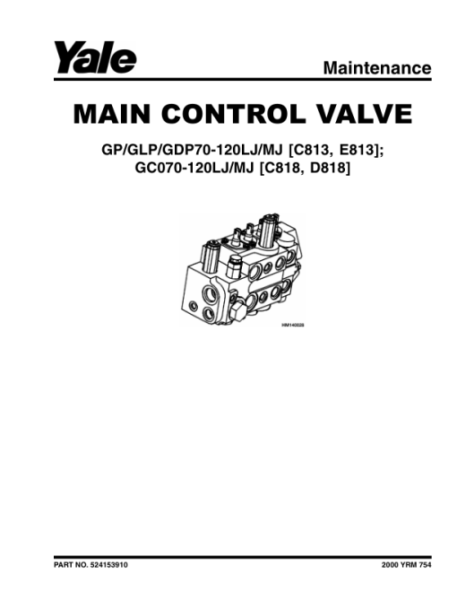 Yale GDP3.5LJ, GDP4.0LJ, GDP4.5MJ, GDP5.0MJ, GDP5.5MJ Forklift C813 Service Repair Manual - Image 2