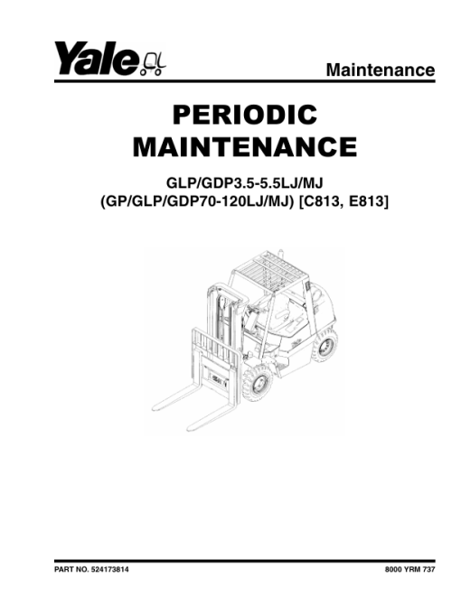 Yale GDP3.5LJ, GDP4.0LJ, GDP4.5MJ, GDP5.0MJ, GDP5.5MJ Forklift C813 Service Repair Manual - Image 3