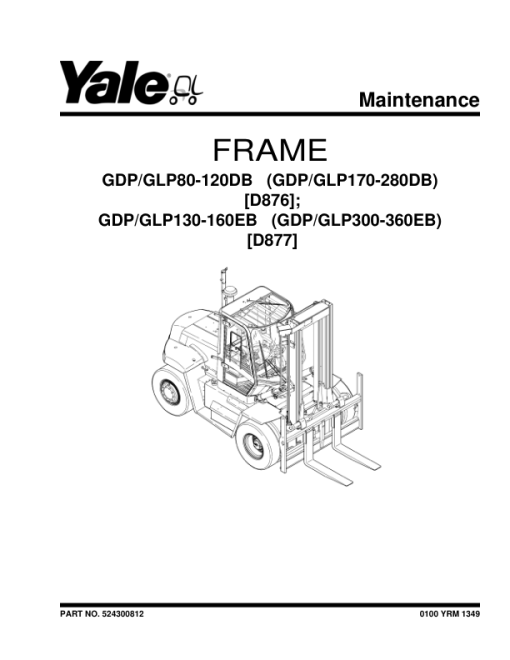 Yale GDP300EB, GDP330EB, GDPG360EB, GLP300EB, GLP330EB, GLPG360EB Forklift D877 Series Repair Manual - Image 2