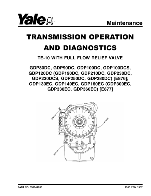 Yale GDP300EC, GDP330EC, GDP360EC Forklift E877 Series Repair Manual - Image 3