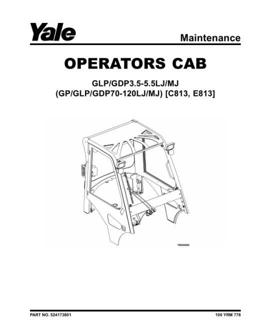 Yale GDP70LJ, GDP80LJ, GDP90LJ, GDP100MJ, GDP110MJ, GDP120MJ Forklift C813 Service Repair Manual - Image 3