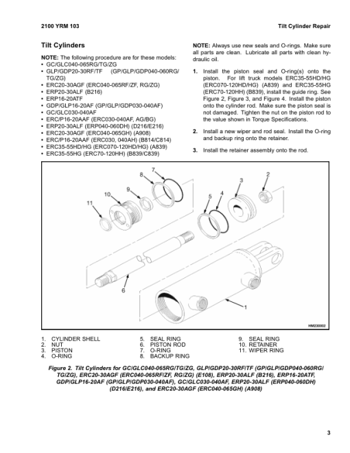 Yale GDP80DB, GDP90DB, GDP100DB, GDP120DB Forklift D876 Series Repair Manual - Image 5