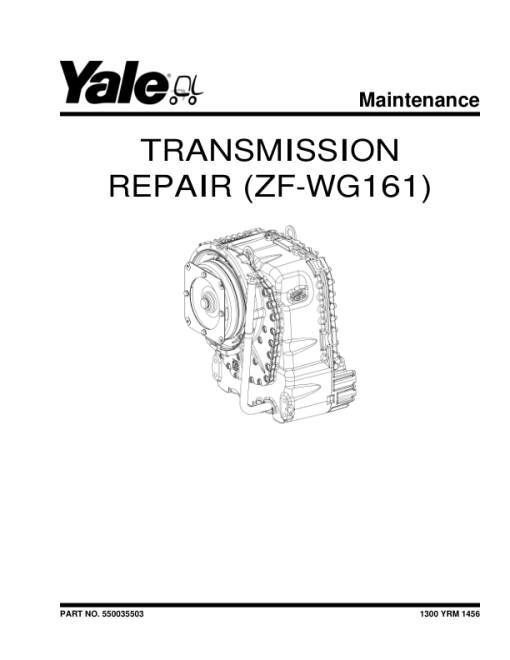 Yale GDP80DC, GDP90DC, GDP100DC, GDP100DCS, GDP120DC Forklift F876 Series Repair Manual