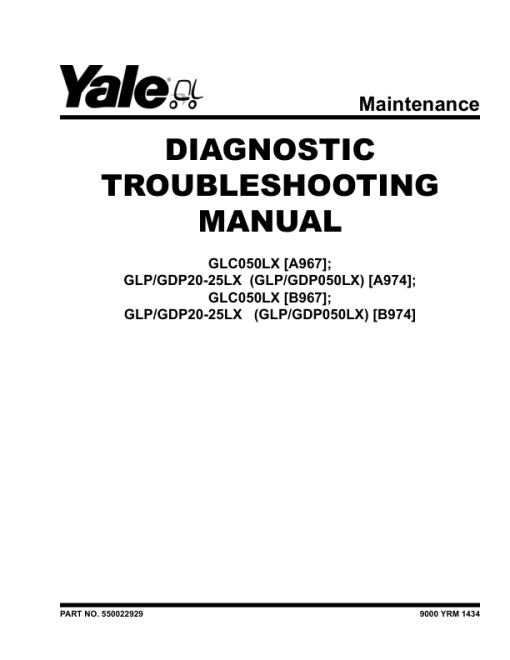 Yale GLC050LX Cushion Forklift A967 Service Repair Manual - Image 2