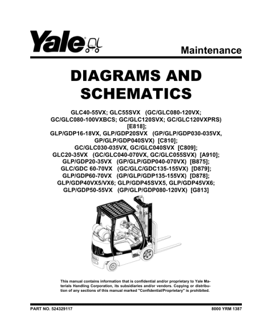 Yale GLC135VX, GLC155VX, GLC135VX, GLC155VX Forklift D879 Series Repair Manual - Image 3