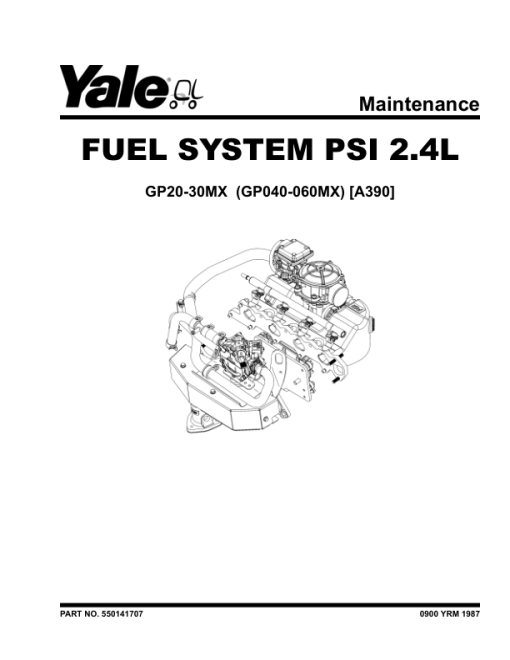 Yale GLC20VX, GLC25VX, GLC30VX Forklift A390 Service Repair Manual