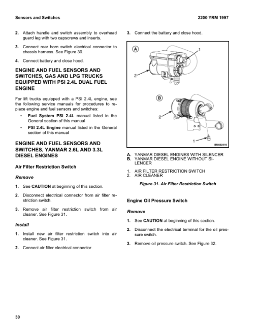 Yale GLC20VX, GLC25VX, GLC30VX Forklift A390 Service Repair Manual - Image 3