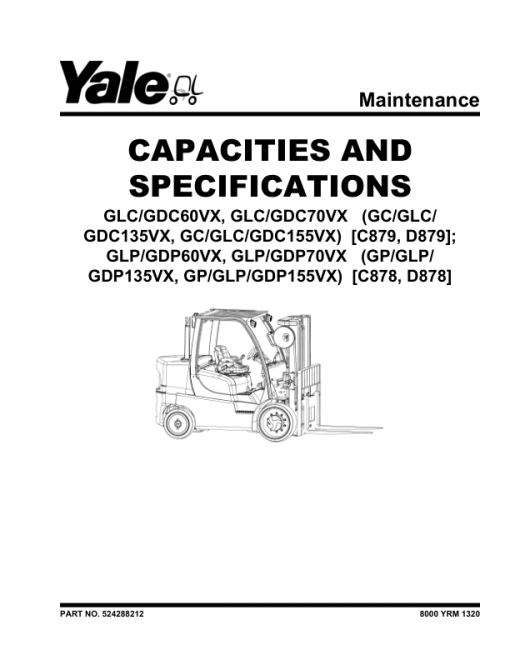 Yale GLC60VX, GLC70VX, GDC60VX, GDC70VX Forklift C879 Series Repair Manual - Image 5