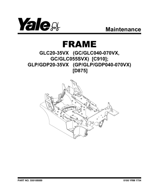 Yale GLP020VX, GLP025VX, GLP030VX, GLP035VX Forklift D875 Series Repair Manual - Image 4