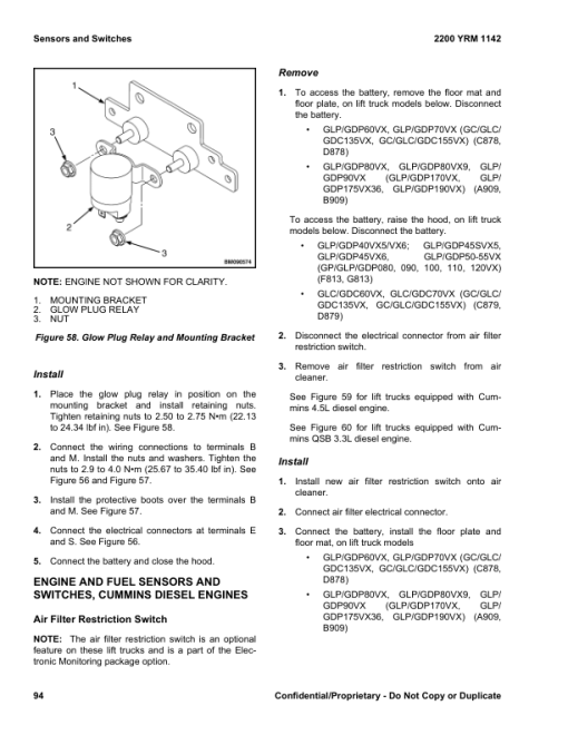 Yale GLP040VX, GLP050VX, GLP060VX, GLP070VX Forklift B875 Service Repair Manual - Image 2