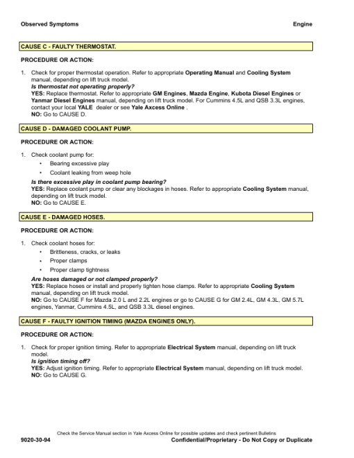 Yale GLP040VX, GLP050VX, GLP060VX, GLP070VX Forklift B875 Service Repair Manual - Image 5