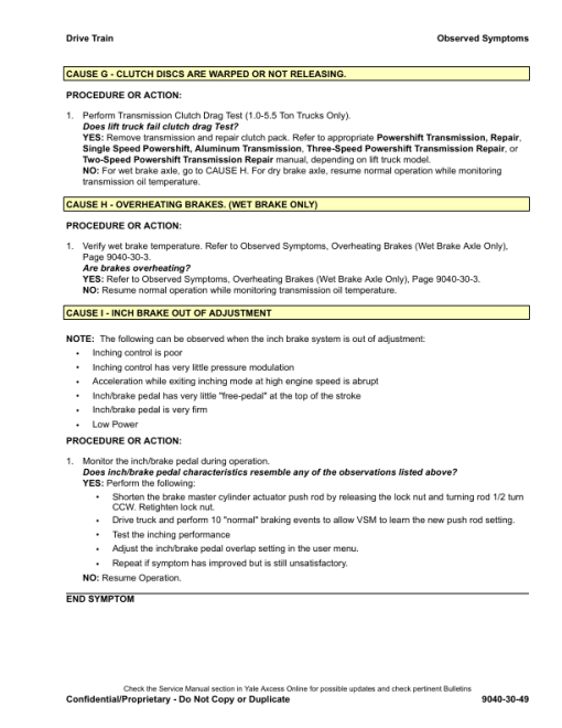 Yale GLP040VX, GLP050VX, GLP060VX, GLP070VX Forklift C875 Service Repair Manual - Image 2