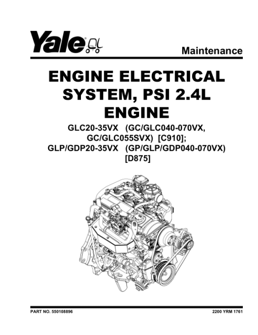 Yale GLP040VX, GLP050VX, GLP060VX, GLP070VX Forklift D875 Series Repair Manual - Image 4