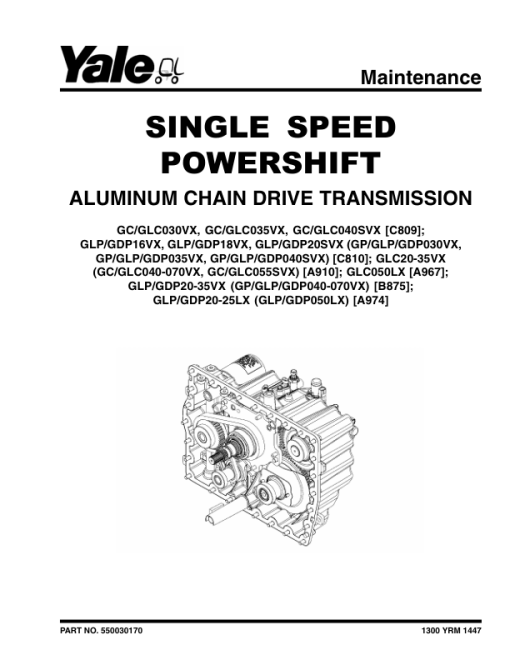 Yale GLP050LX, GDP50LX Forklift A974 Service Repair Manual - Image 3