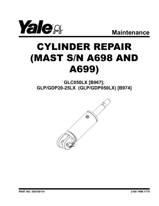 Yale GLP050LX, GDP50LX Forklift B974 Service Repair Manual - Image 2