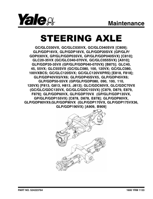 Yale GLP135VX, GLP155VX, GDP135VX, GDP155VX Forklift D878 Series Repair Manual - Image 4