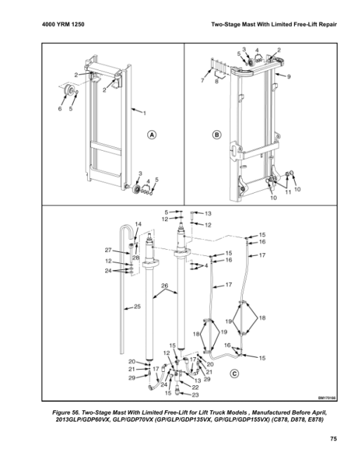 Yale GLP135VX, GLP155VX, GDP135VX, GDP155VX Forklift E878 Series Repair Manual - Image 5