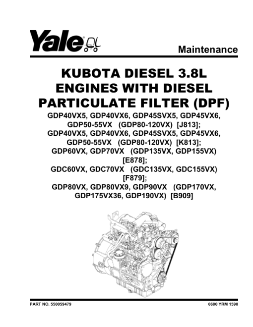 Yale GLP170VX, GDP170VX, GLP175VX36, GDP175VX36, GLP190VX, GDP190VX Forklift B909 Service Repair Manual - Image 3