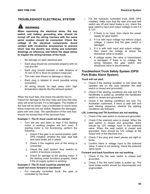 Yale GLP20UX, GDP20UX, GLP25UX, GDP25UX, GLP30UX, GDP30UX, GLP35UX, GDP35UX Forklift A960 Service Repair Manual - Image 2