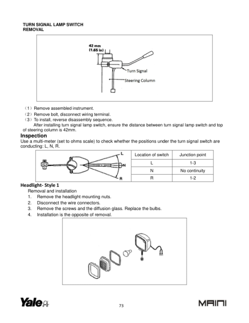 Yale GLP20UX, GDP20UX, GLP25UX, GDP25UX, GLP30UX, GDP30UX, GLP35UX, GDP35UX Forklift A960 Service Repair Manual - Image 5