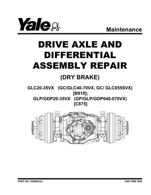 Yale GLP20VX, GDP20VX, GLP25VX, GDP25VX, GLP35VX, GDP35VX Forklift B875 Service Repair Manual - Image 3