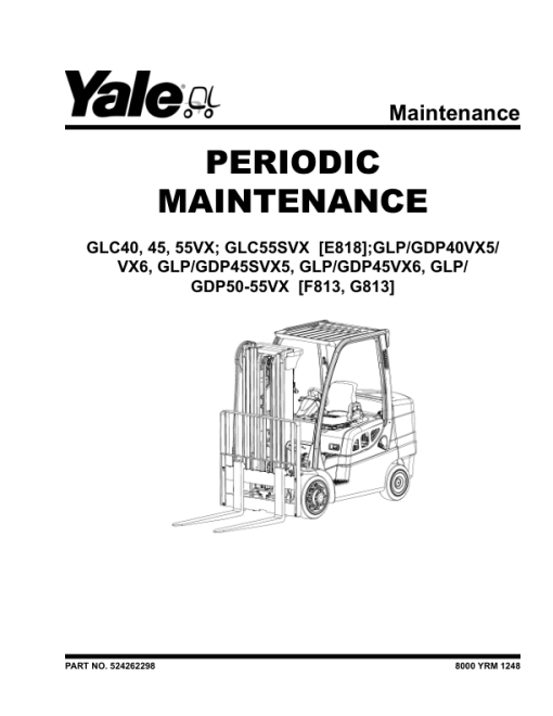 Yale GLP40VX5, GLP40VX6, GLP45VX6, GLP50VX, GLP55VX Forklift F813 Series Repair Manual - Image 3