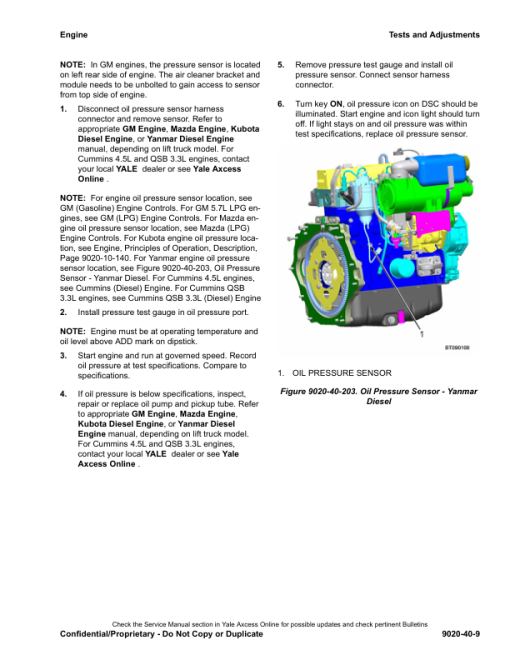 Yale GLP60VX, GDP60VX, GLP70VX, GDP70VX Forklift D878 Series Repair Manual - Image 5