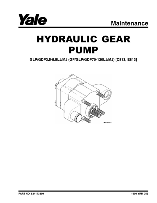 Yale GLP70LJ, GLP80LJ, GLP90LJ, GLP100MJ, GLP110MJ, GLP120MJ Forklift C813 Service Repair Manual - Image 3