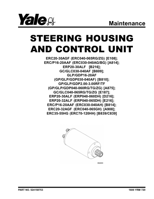 Yale GP030AF, GP040AF, GLP030AF, GLP040AF Forklift B810 Service Repair Manual - Image 4