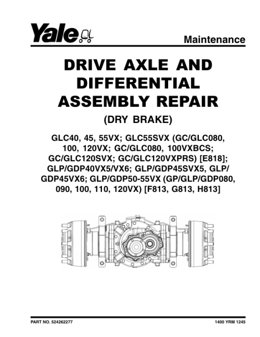 Yale GP080VX, GP090VX, GP100VX, GP110VX, GP120VX Forklift G813 Series Repair Manual - Image 4