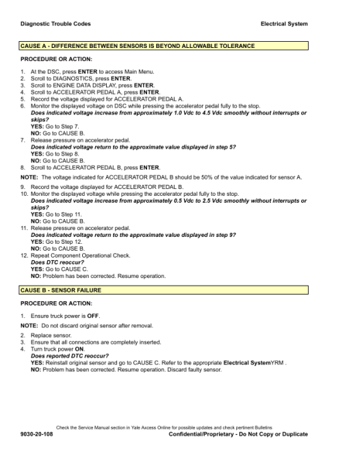 Yale GP080VX, GP090VX, GP100VX, GP110VX, GP120VX Forklift J813 Series Repair Manual - Image 6