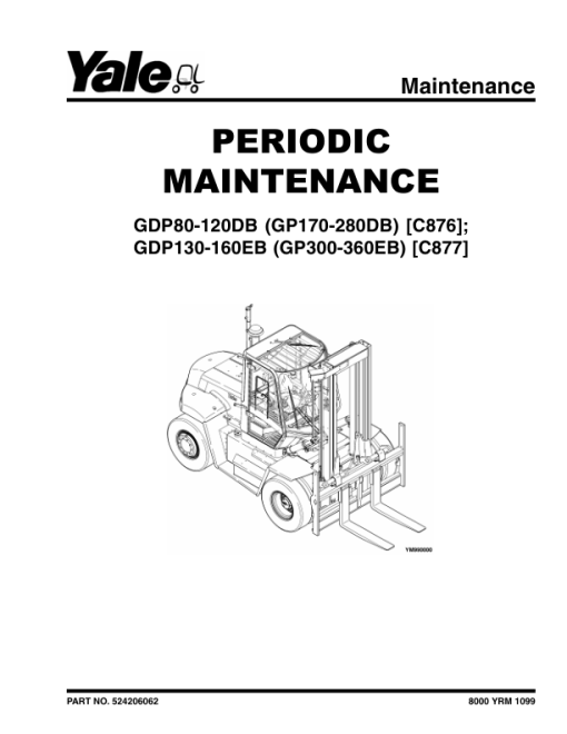 Yale GP170DB, GP190DB, GP210DB, GP230DB, GP250DB, GP280DB Forklift C876 Service Repair Manual - Image 3