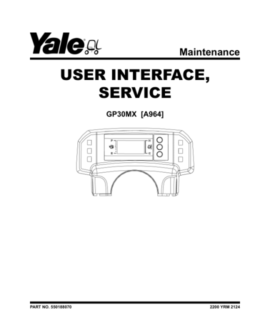 Yale GP30XM Forklift A964 Service Repair Manual