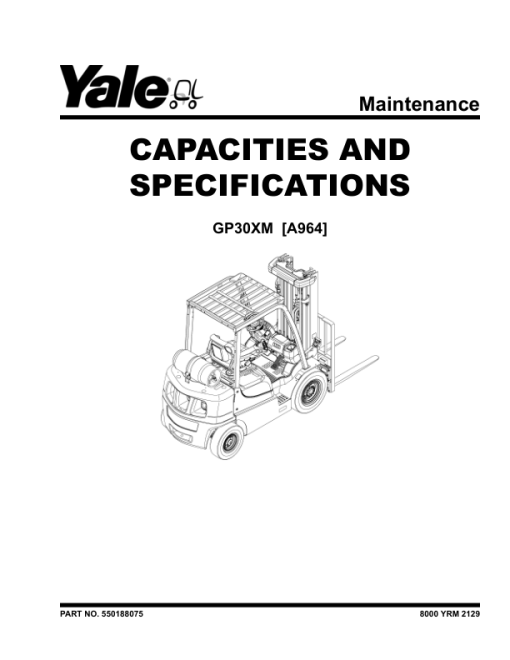 Yale GP30XM Forklift A964 Service Repair Manual - Image 3