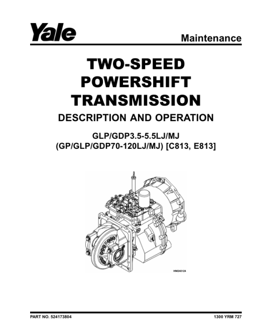 Yale GP70LJ, GP80LJ, GP90LJ, GP100MJ, GP110MJ, GP120MJ Forklift C813 Service Repair Manual - Image 2