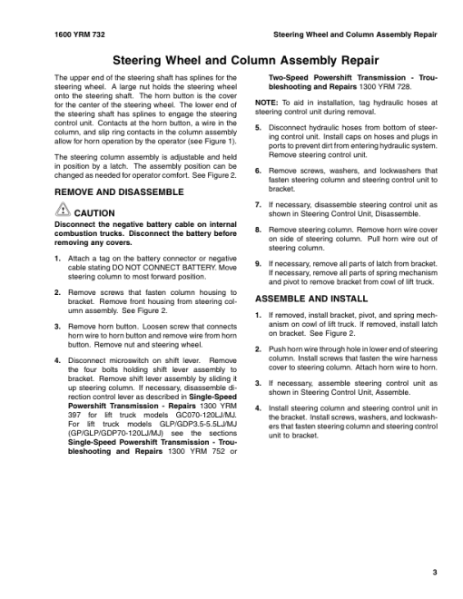 Yale GP70LJ, GP80LJ, GP90LJ, GP100MJ, GP110MJ, GP120MJ Forklift C813 Service Repair Manual - Image 4