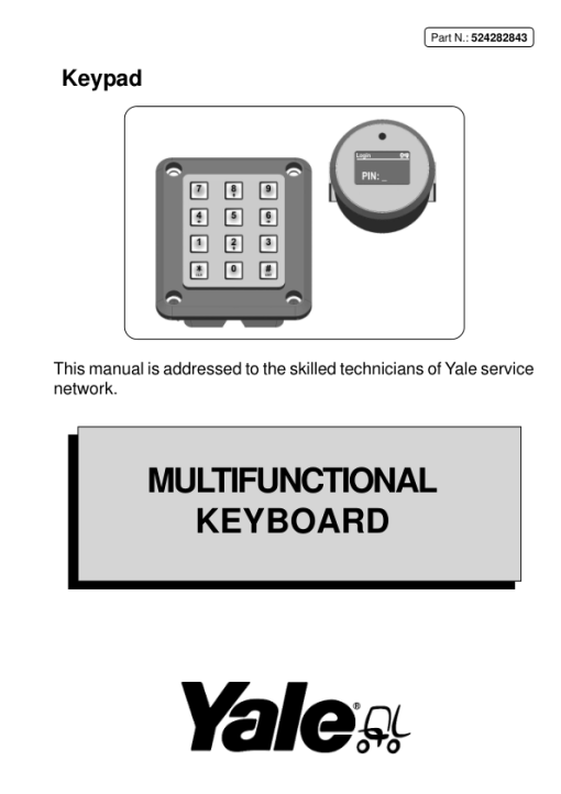 Yale MC10, MC12, MC15 Order Picker B860 Service Repair Manual