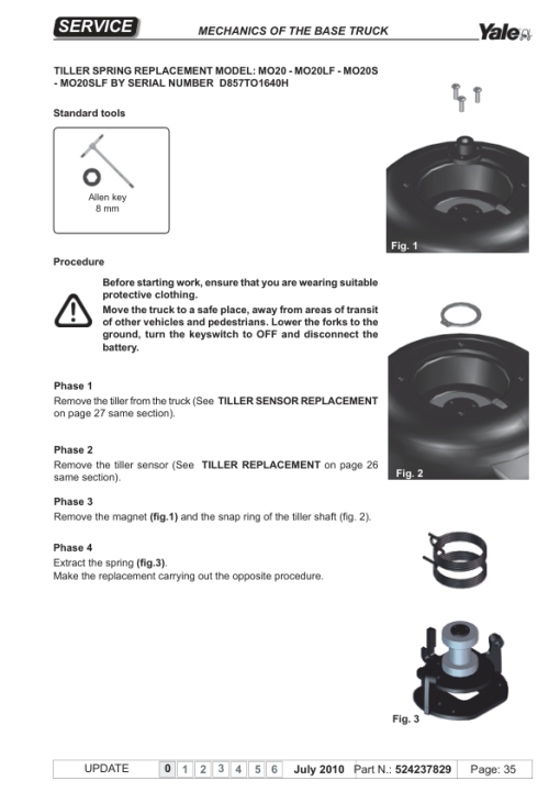 Yale MO20, MO20S Order Picker D857 Series Repair Manual - Image 3