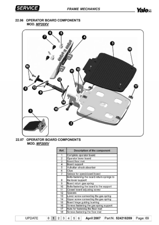 Yale MO20F Electric Pallet Stacker A943 Service Repair Manual - Image 4