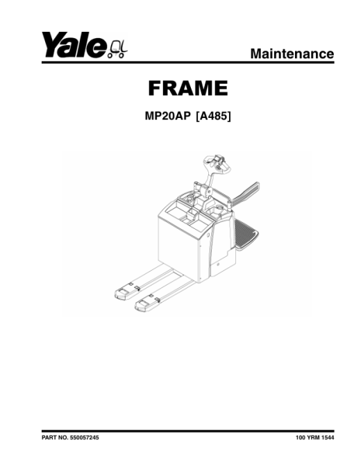 Yale MP20AP Pallet Truck A485 Service Repair Manual